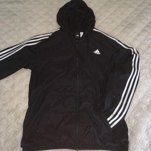 Men’s adidas windbreaker black zip up jacket
